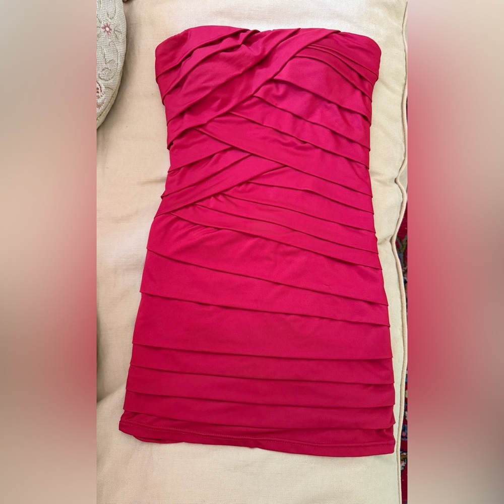 Windsor Red Ruched Bodycon Dress